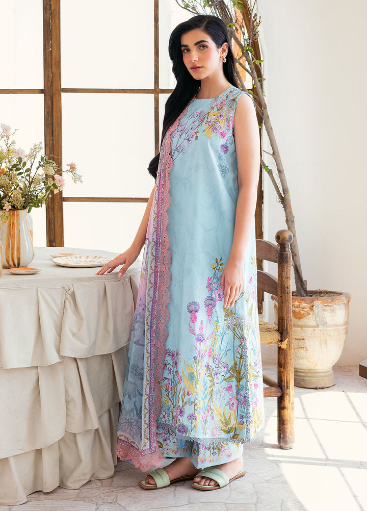 Florent Digital Printed Lawn Suits Unstitched 3 Piece FL25LP FL-09 - Summer Collection