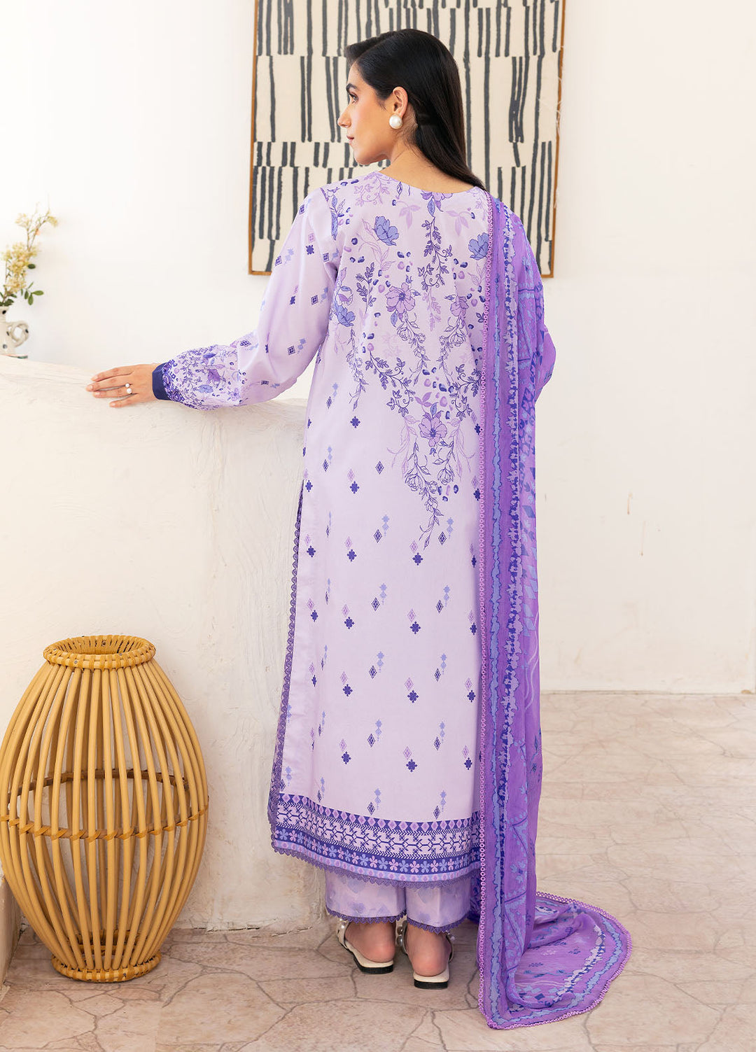 Florent Digital Printed Lawn Suits Unstitched 3 Piece FL25LP Fl-10 - Summer Collection