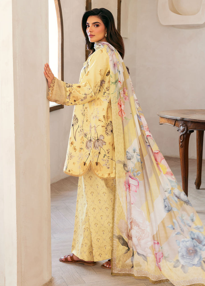 Florent Digital Printed Lawn Suits Unstitched 3 Piece FL25LP FL-2 A - Summer Collection