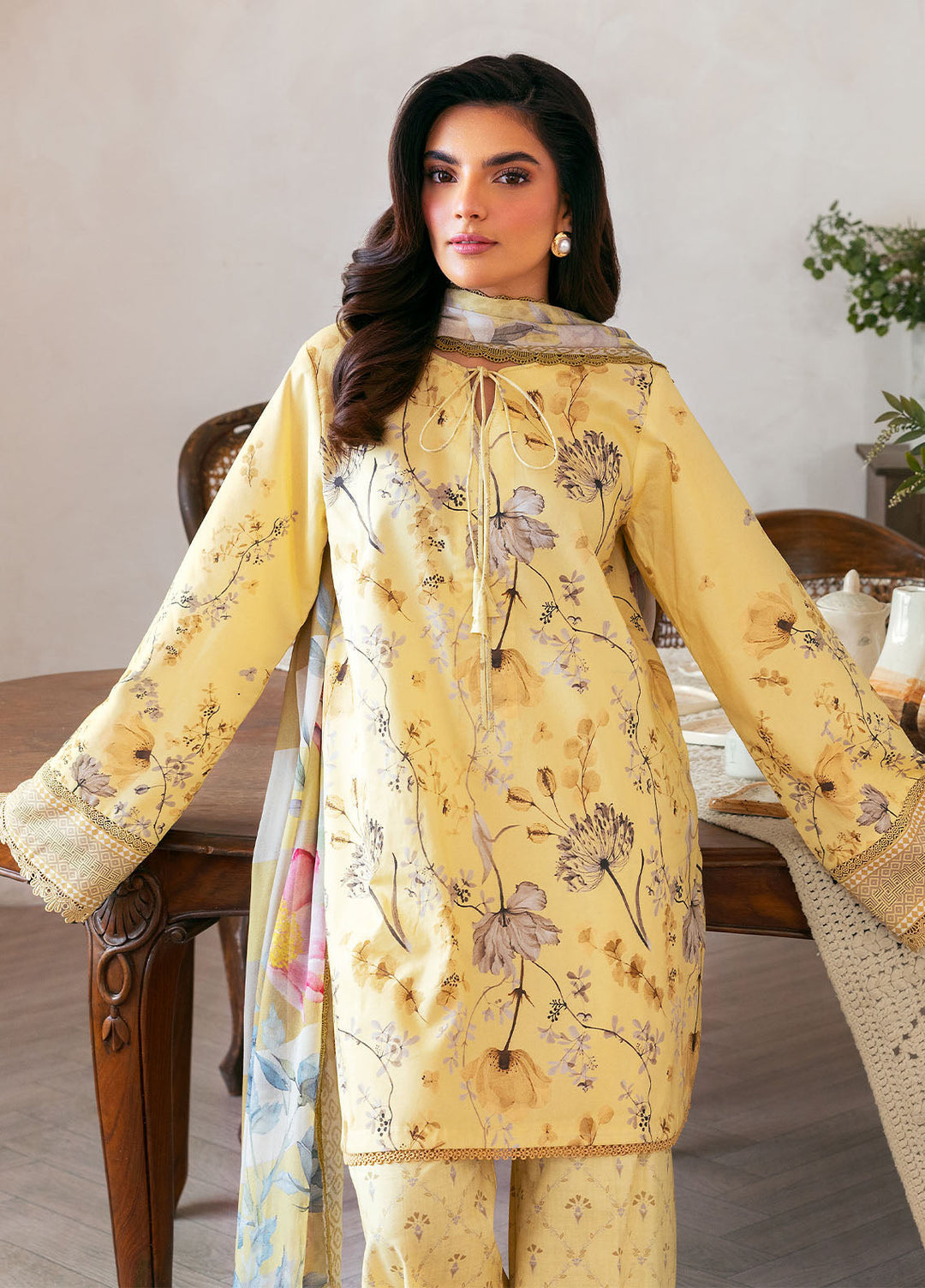 Florent Digital Printed Lawn Suits Unstitched 3 Piece FL25LP FL-2 A - Summer Collection