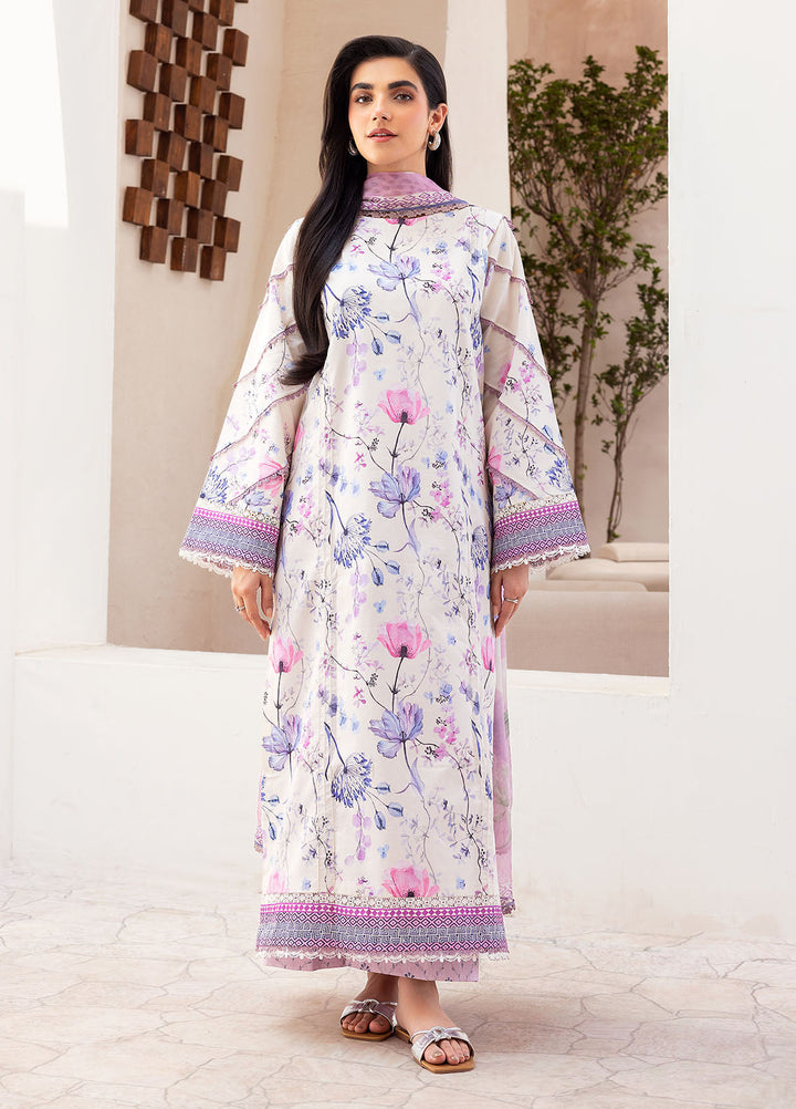 Florent Digital Printed Lawn Suits Unstitched 3 Piece FL25LP FL-2 B - Summer Collection