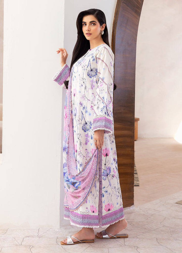 Florent Digital Printed Lawn Suits Unstitched 3 Piece FL25LP FL-2 B - Summer Collection