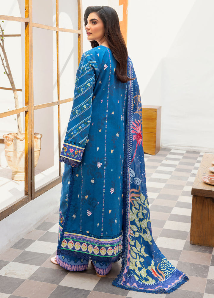 Florent Digital Printed Lawn Suits Unstitched 3 Piece FL25LP FL-4 A - Summer Collection