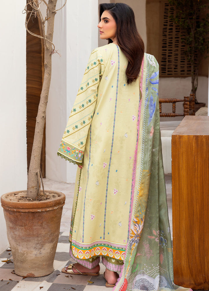 Florent Digital Printed Lawn Suits Unstitched 3 Piece FL25LP FL-4 B - Summer Collection