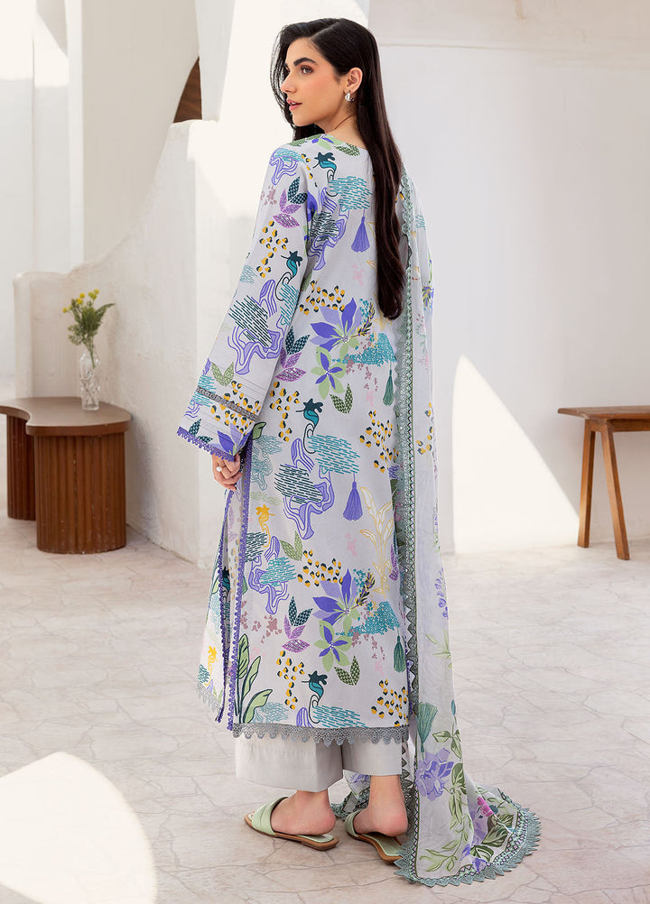 Florent Digital Printed Lawn Suits Unstitched 3 Piece FL25LP FL-5 A - Summer Collection