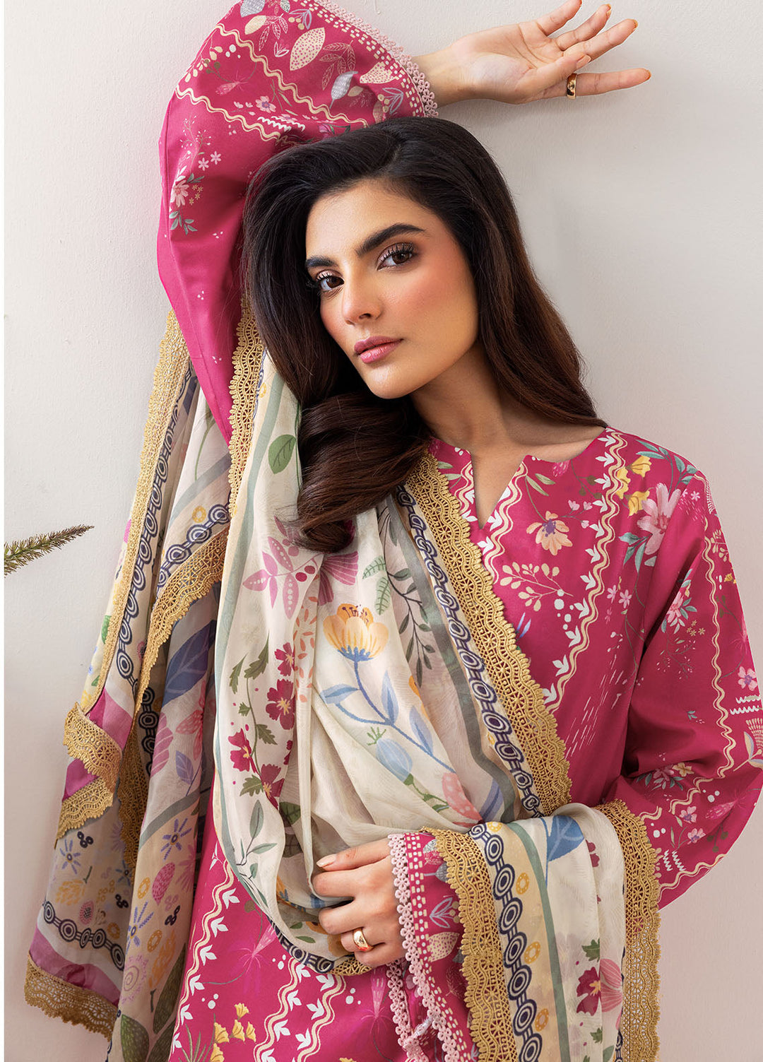 Florent Digital Printed Lawn Suits Unstitched 3 Piece FL25LP FL-6 A - Summer Collection