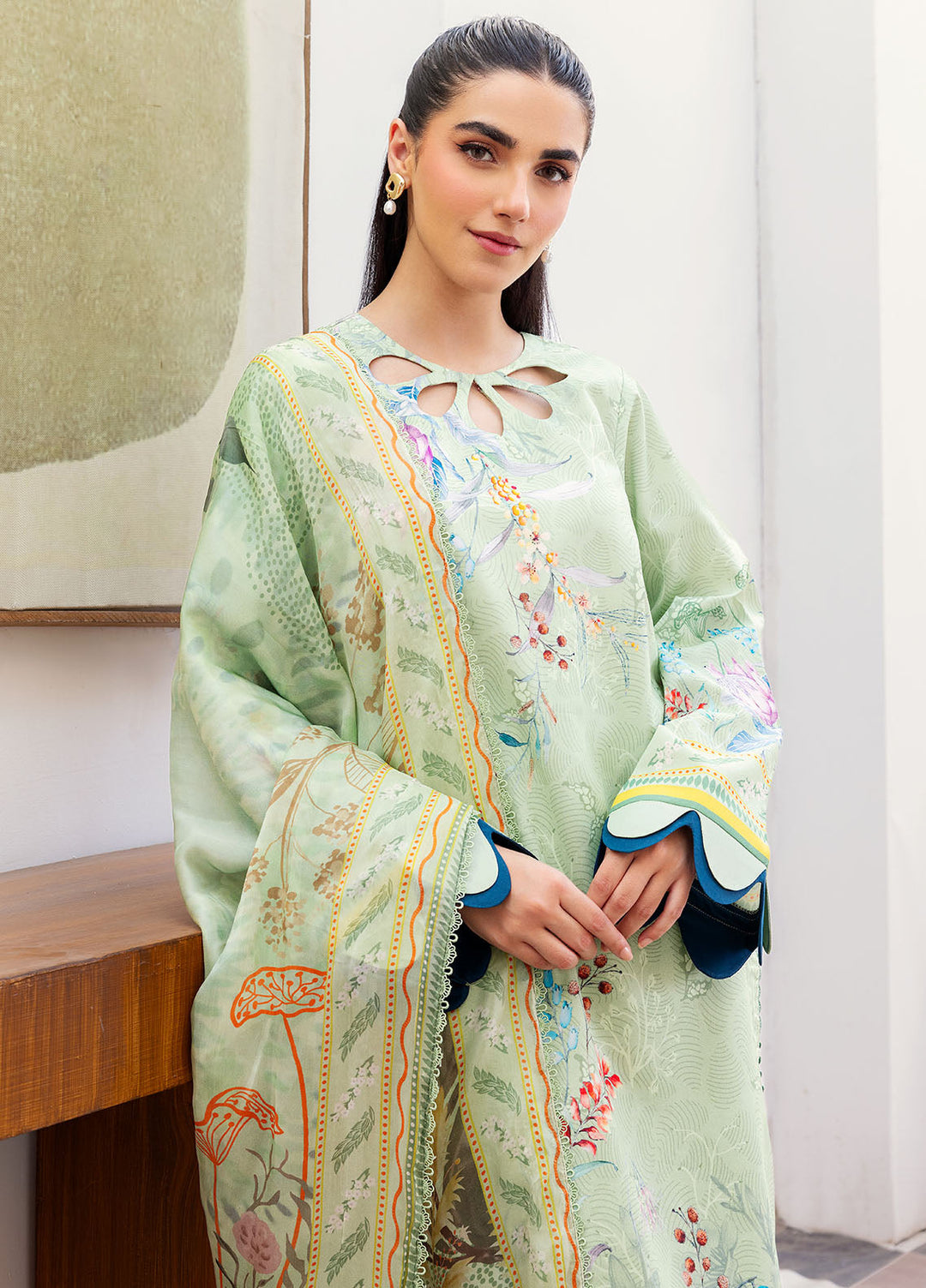 Florent Digital Printed Lawn Suits Unstitched 3 Piece FL25LP FL-7 A - Summer Collection