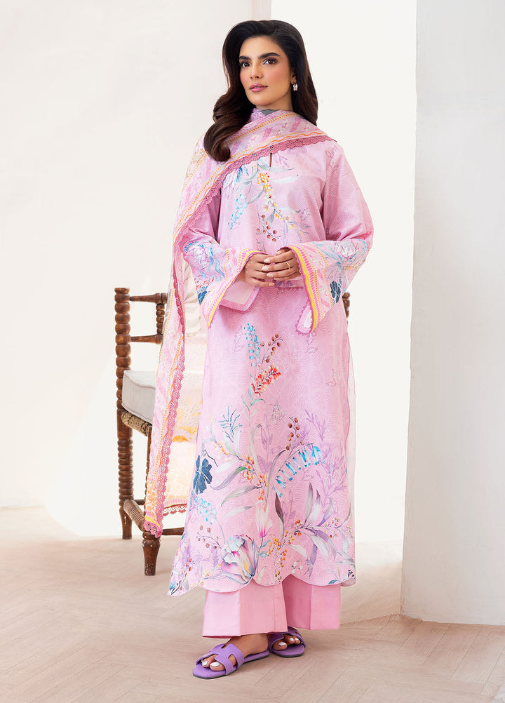 Florent Digital Printed Lawn Suits Unstitched 3 Piece FL25LP FL-7 B - Summer Collection