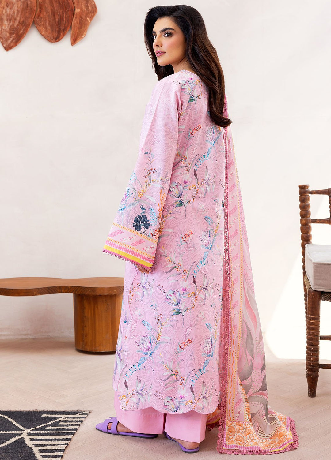 Florent Digital Printed Lawn Suits Unstitched 3 Piece FL25LP FL-7 B - Summer Collection