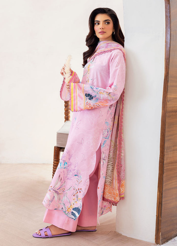 Florent Digital Printed Lawn Suits Unstitched 3 Piece FL25LP FL-7 B - Summer Collection