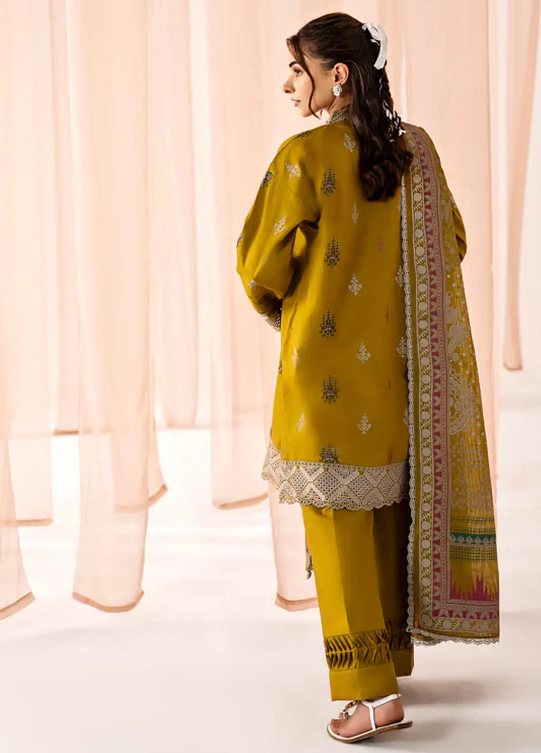 Florent Embroidered Lawn Suit Unstitched 3 Piece FL24F FL-1A - Summer Collection