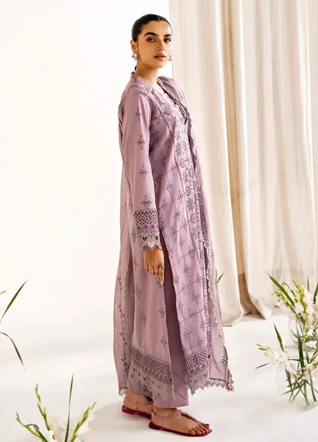 Florent Embroidered Lawn Suit Unstitched 3 Piece FL24F FL-3A - Summer Collection