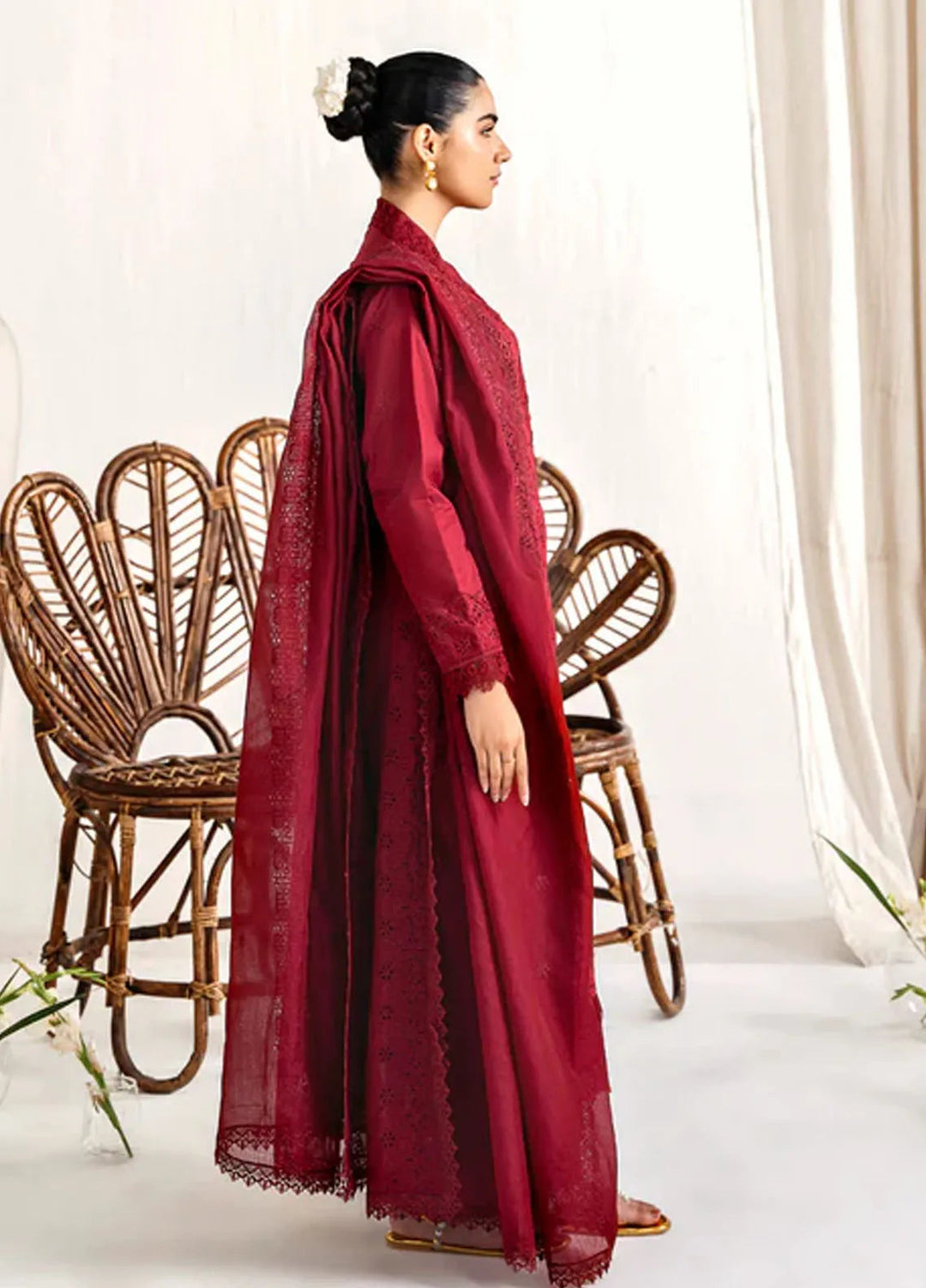 Florent Embroidered Lawn Suit Unstitched 3 Piece FL24F FL-5 - Summer Collection