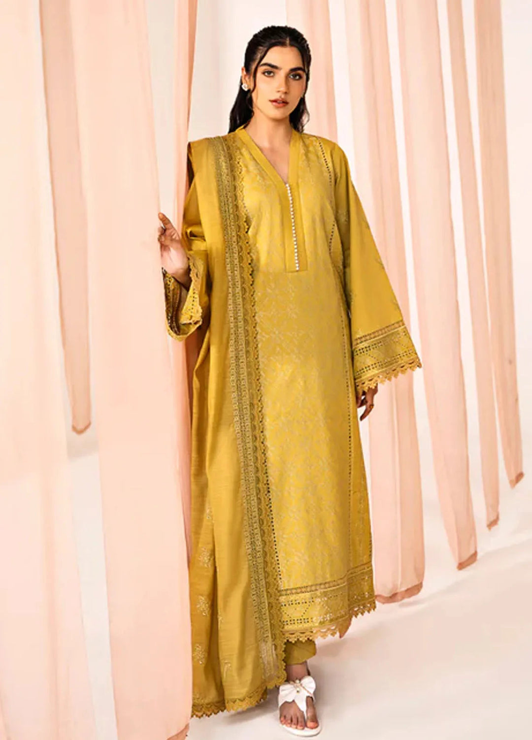 Florent Embroidered Lawn Suit Unstitched 3 Piece FL24F FL-6A - Summer Collection
