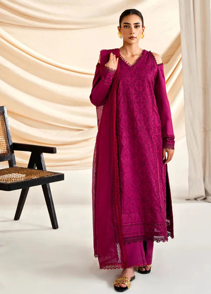 Florent Embroidered Lawn Suit Unstitched 3 Piece FL24F FL-6B - Summer Collection