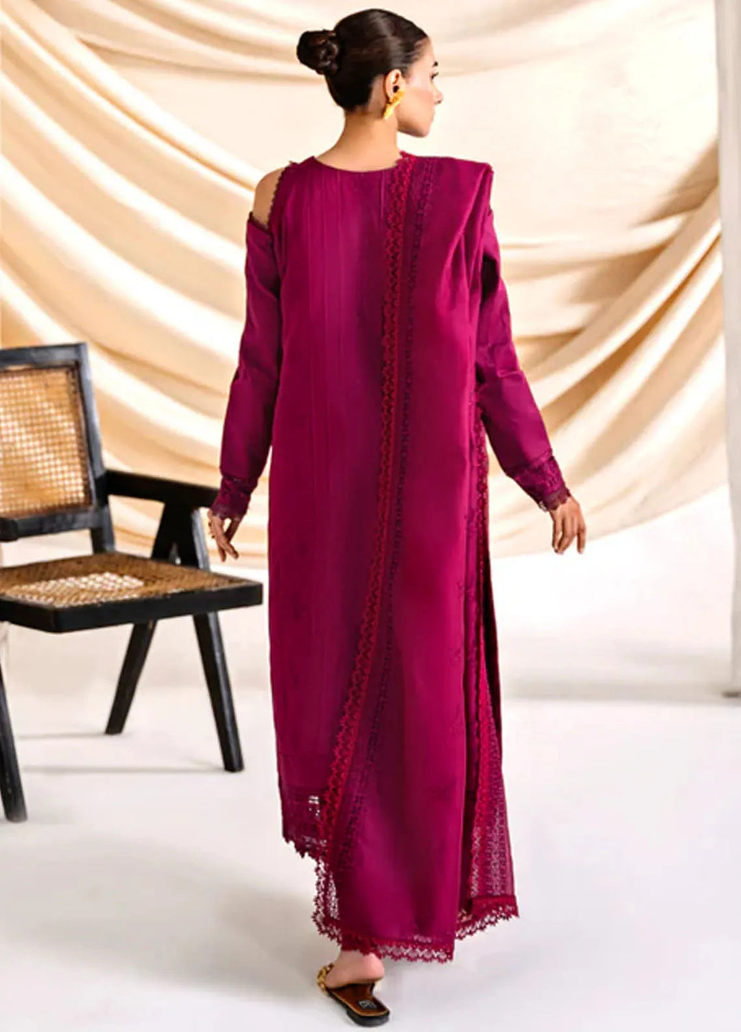 Florent Embroidered Lawn Suit Unstitched 3 Piece FL24F FL-6B - Summer Collection