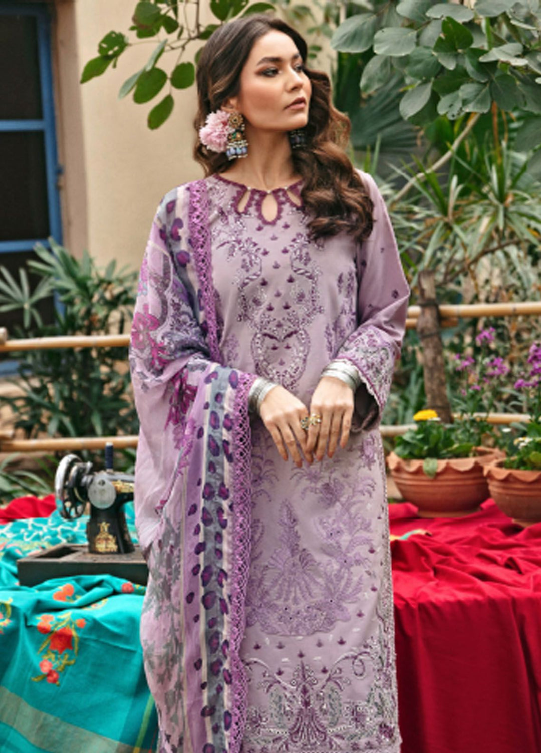 Florent Embroidered Lawn Suit Unstitched 3 Piece FL24LL FL-1A - Luxury Summer Collection