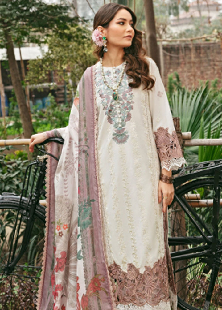 Florent Embroidered Lawn Suit Unstitched 3 Piece FL24LL FL-2A - Luxury Summer Collection