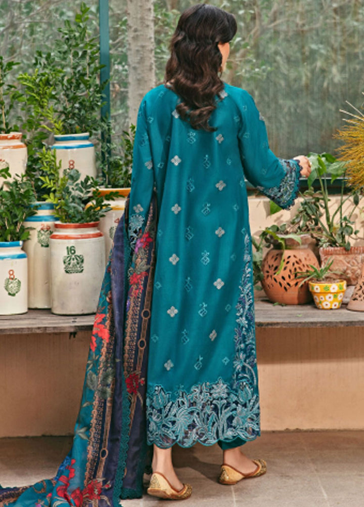 Florent Embroidered Lawn Suit Unstitched 3 Piece FL24LL FL-2B - Luxury Summer Collection