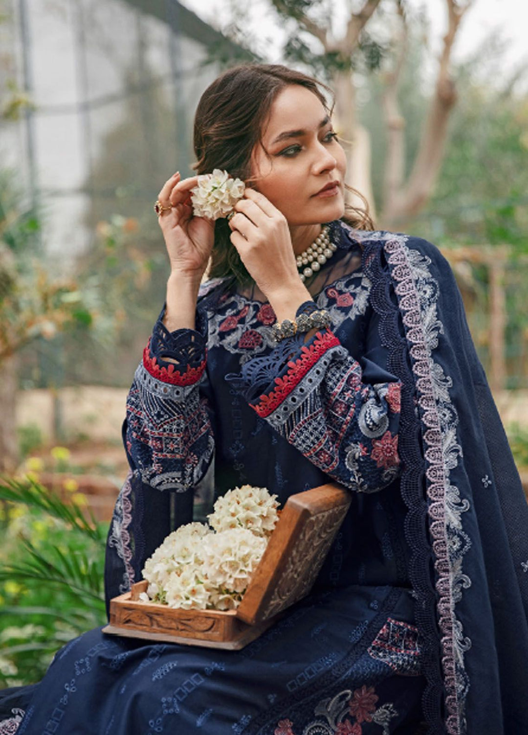 Florent Embroidered Lawn Suit Unstitched 3 Piece FL24LL FL-3A - Luxury Summer Collection