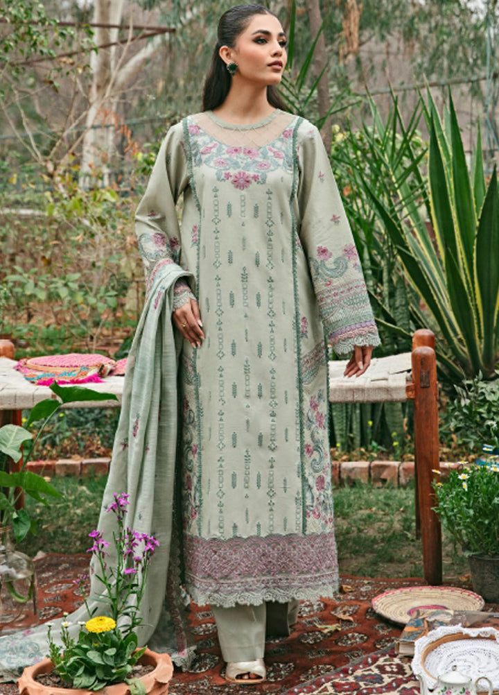 Florent Embroidered Lawn Suit Unstitched 3 Piece FL24LL FL-3B - Luxury Summer Collection