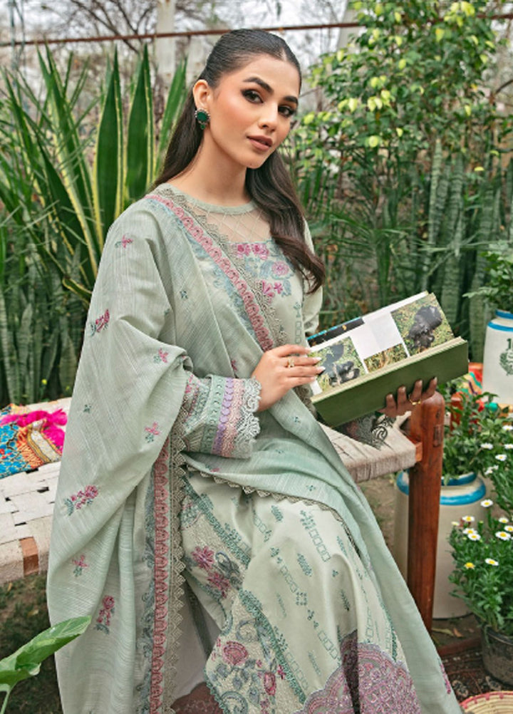 Florent Embroidered Lawn Suit Unstitched 3 Piece FL24LL FL-3B - Luxury Summer Collection