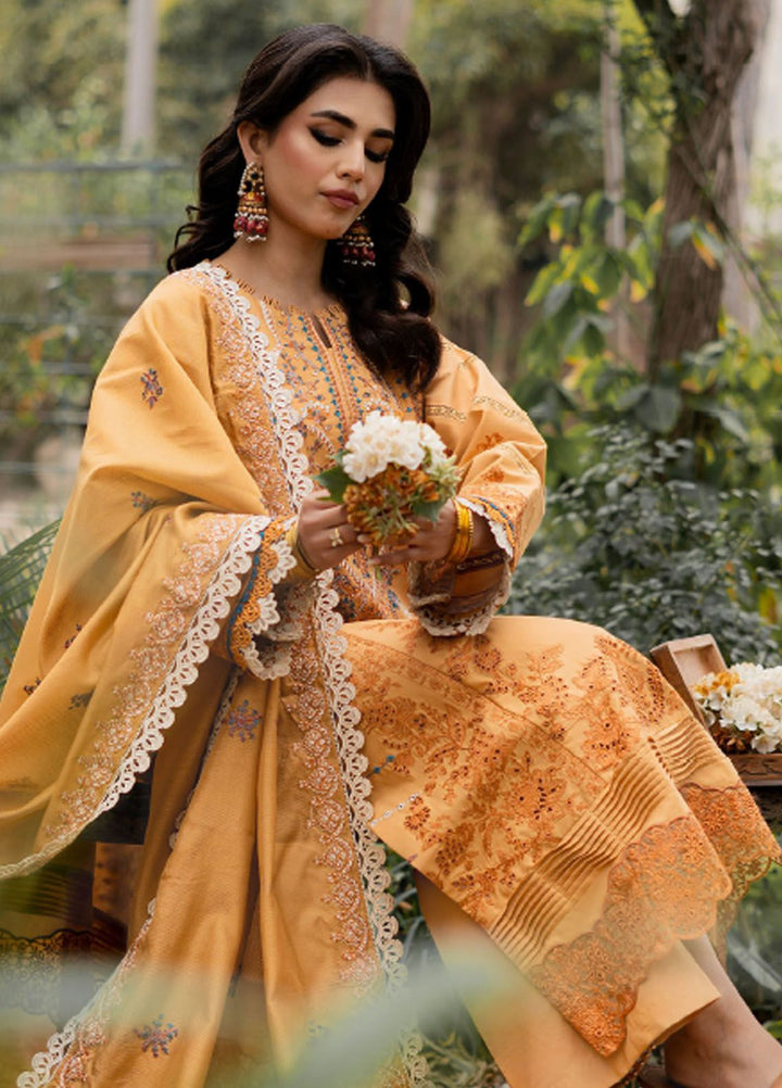 Florent Embroidered Lawn Suit Unstitched 3 Piece FL24LL FL-4A - Luxury Summer Collection