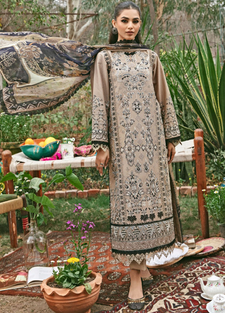 Florent Embroidered Lawn Suit Unstitched 3 Piece FL24LL FL-5B - Luxury Summer Collection