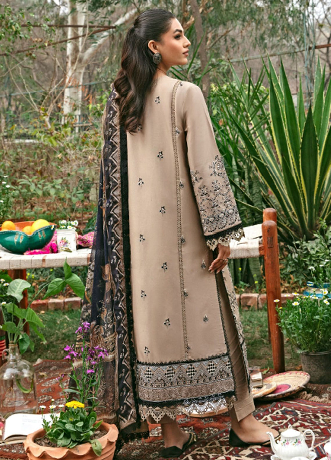 Florent Embroidered Lawn Suit Unstitched 3 Piece FL24LL FL-5B - Luxury Summer Collection