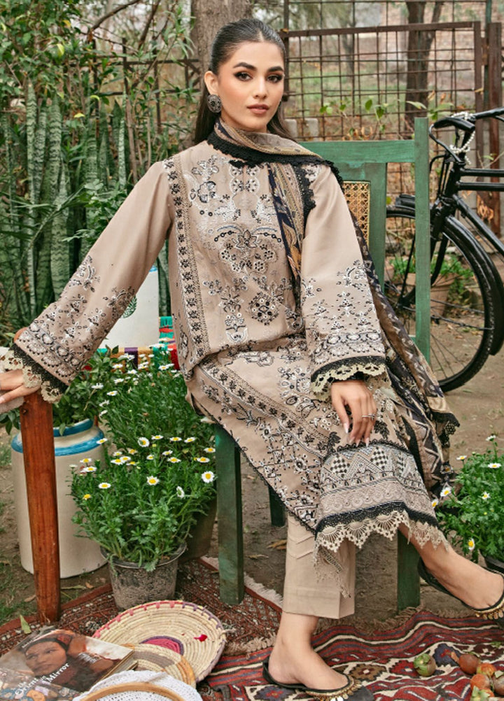 Florent Embroidered Lawn Suit Unstitched 3 Piece FL24LL FL-5B - Luxury Summer Collection