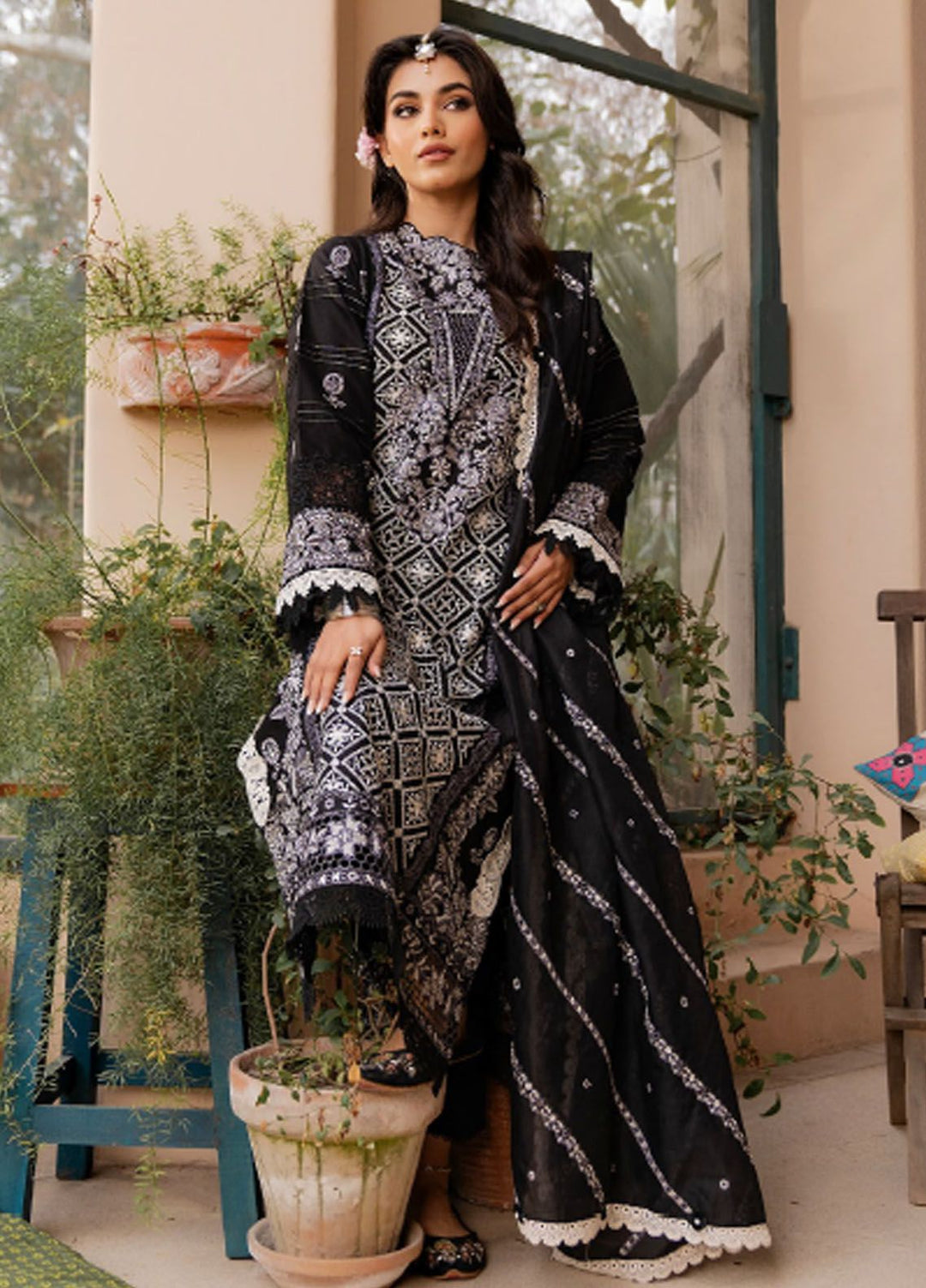 Florent Embroidered Lawn Suit Unstitched 3 Piece FL24LL FL-6A - Luxury Summer Collection