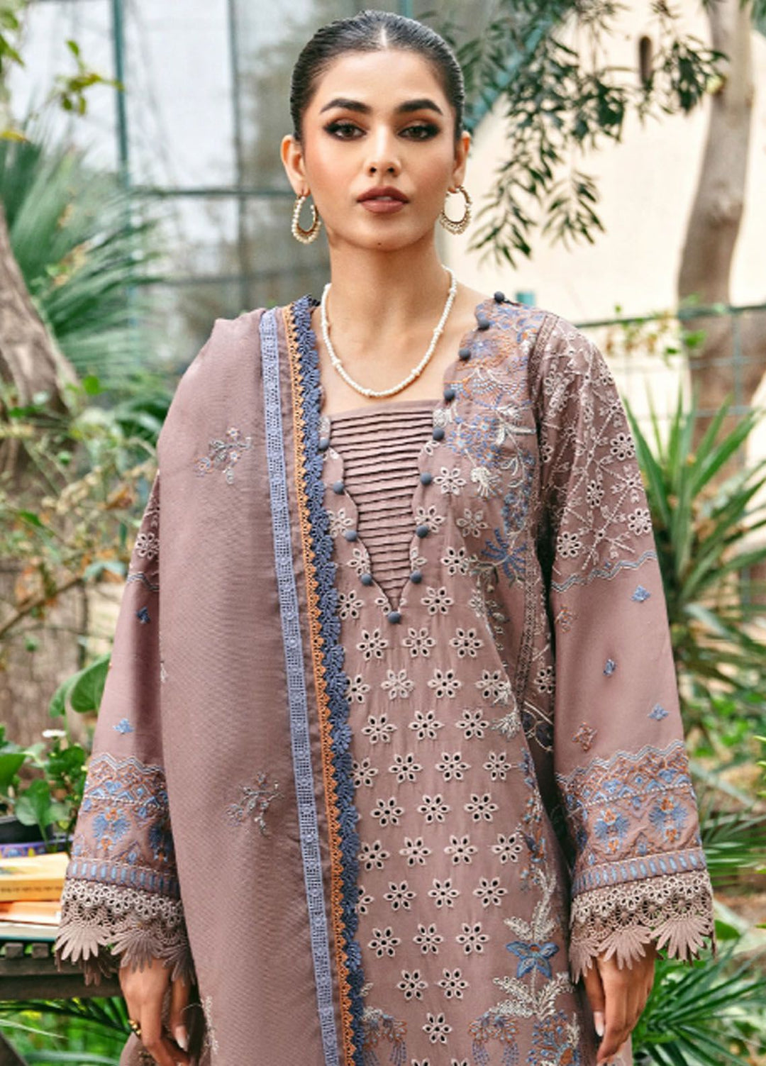 Florent Embroidered Lawn Suit Unstitched 3 Piece FL24LL FL-7B - Luxury Summer Collection