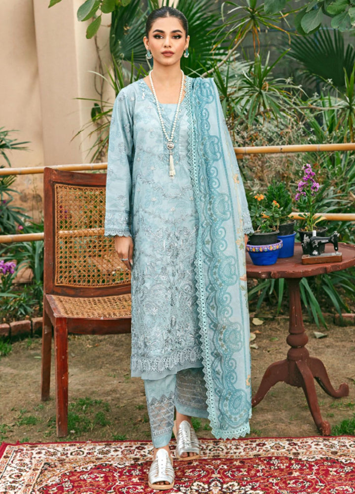 Florent Embroidered Lawn Suit Unstitched 3 Piece FL24LL FL-8B - Luxury Summer Collection