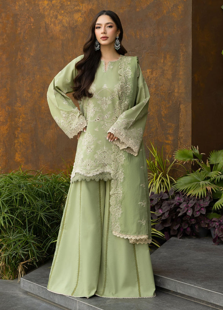 Florent Embroidered Lawn Suits Unstitched 3 Piece FL25EF FL-1 A - Summer Collection