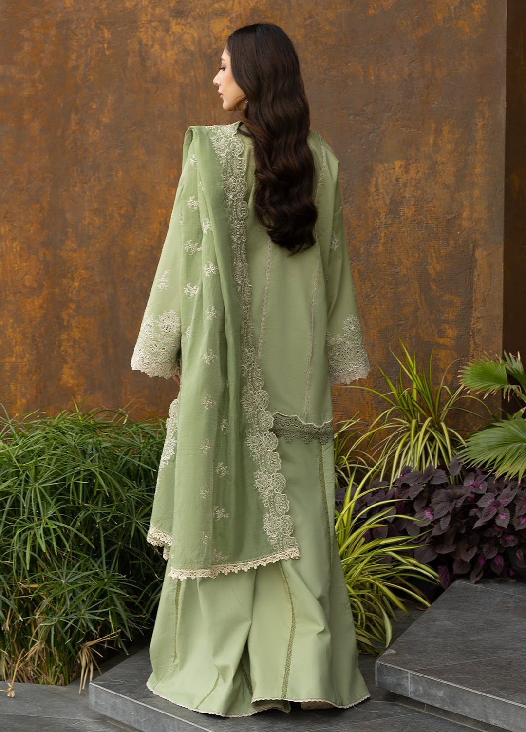 Florent Embroidered Lawn Suits Unstitched 3 Piece FL25EF FL-1 A - Summer Collection