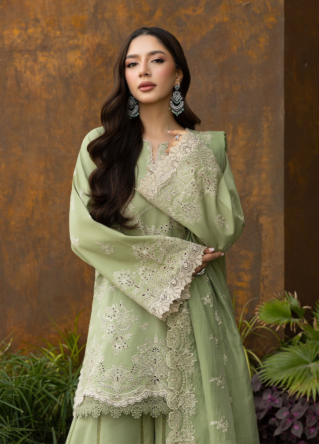 Florent Embroidered Lawn Suits Unstitched 3 Piece FL25EF FL-1 A - Summer Collection