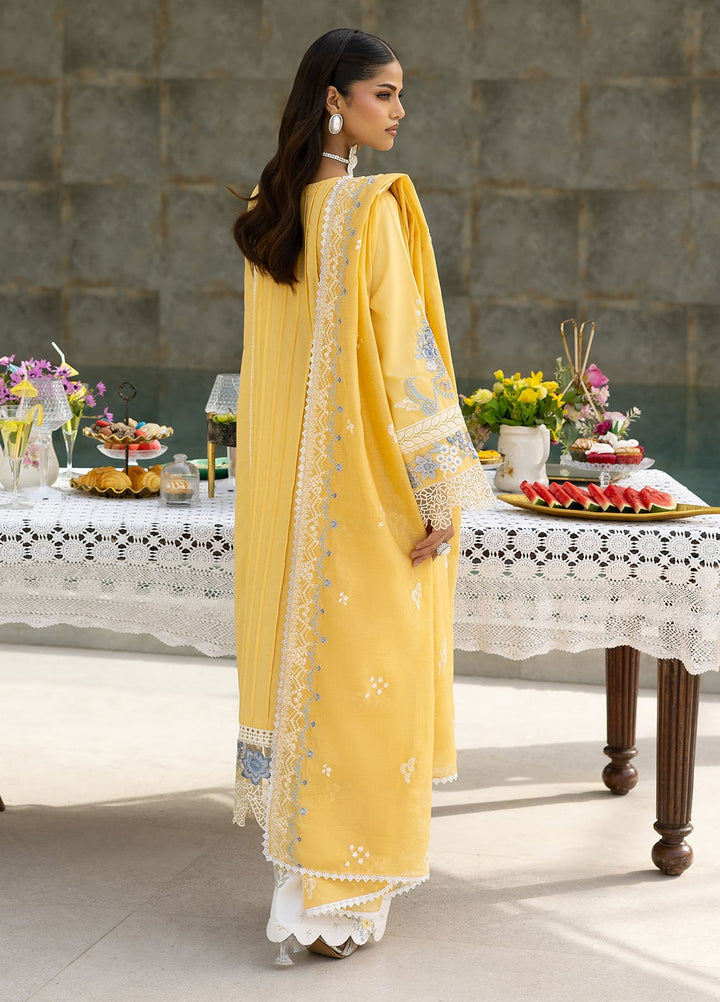 Florent Embroidered Lawn Suits Unstitched 3 Piece FL25EF FL-2 A - Summer Collection