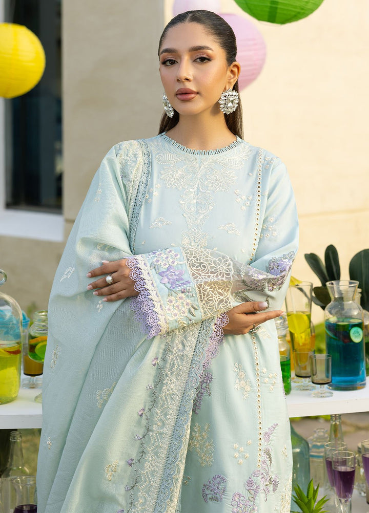 Florent Embroidered Lawn Suits Unstitched 3 Piece FL25EF FL-2 B - Summer Collection
