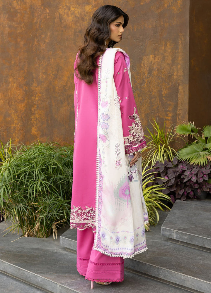 Florent Embroidered Lawn Suits Unstitched 3 Piece FL25EF FL-3 A - Summer Collection