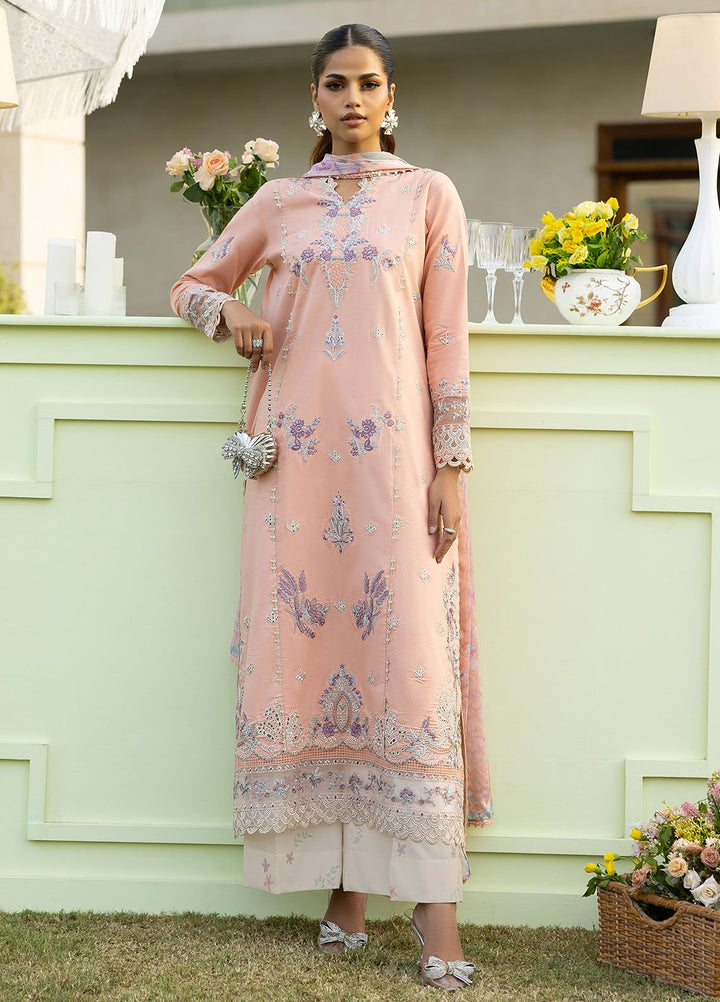Florent Embroidered Lawn Suits Unstitched 3 Piece FL25EF FL-4 A - Summer Collection