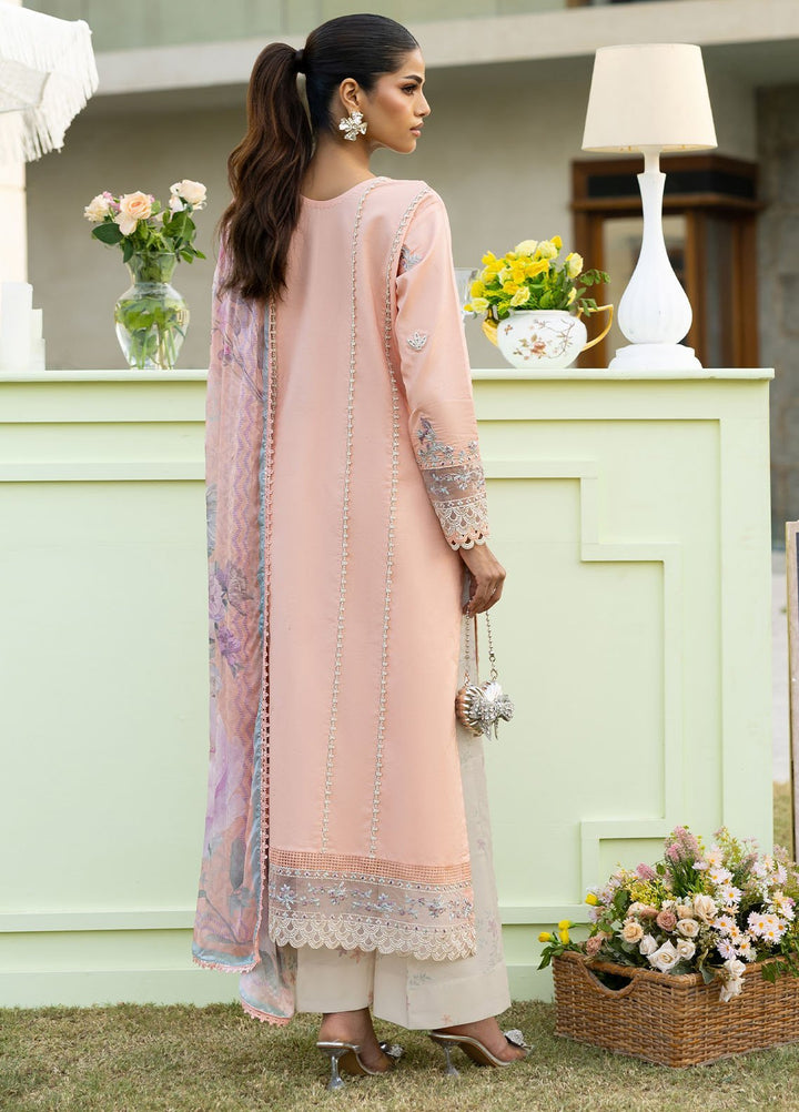 Florent Embroidered Lawn Suits Unstitched 3 Piece FL25EF FL-4 A - Summer Collection