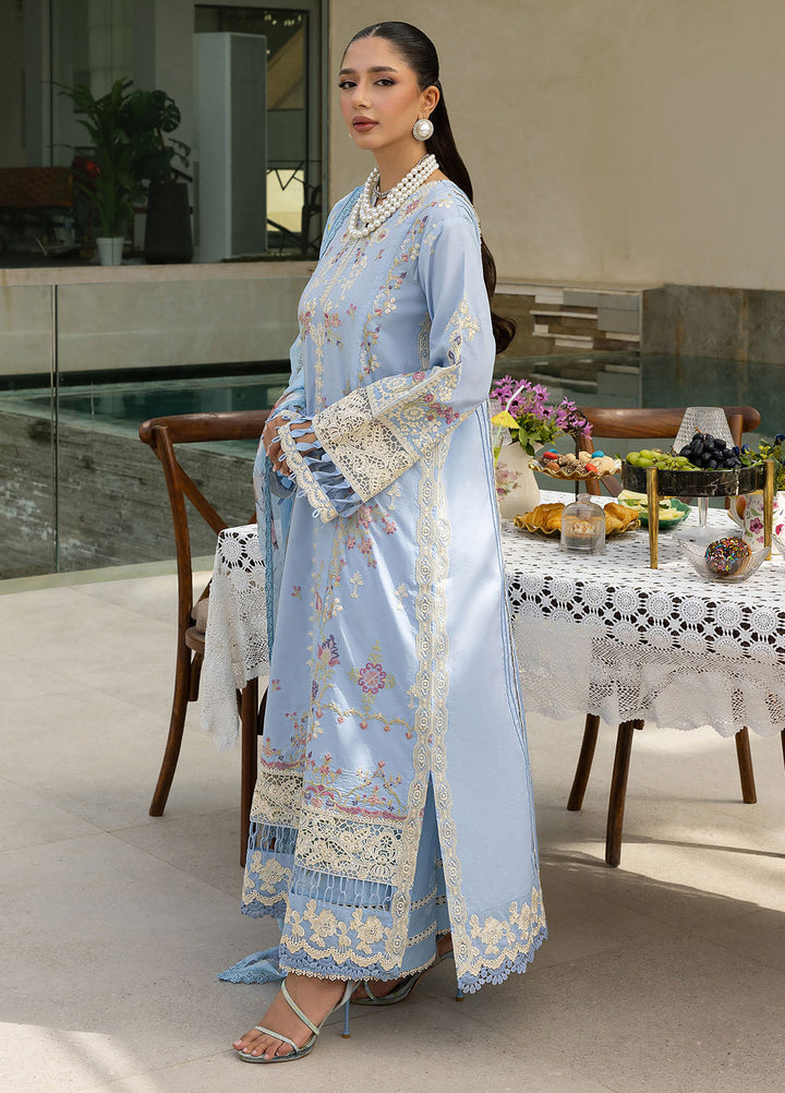 Florent Embroidered Lawn Suits Unstitched 3 Piece FL25EF FL-6 B - Summer Collection