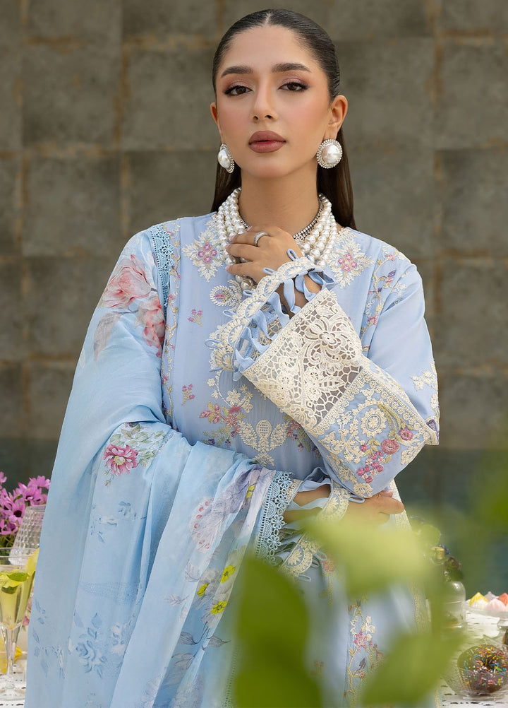 Florent Embroidered Lawn Suits Unstitched 3 Piece FL25EF FL-6 B - Summer Collection