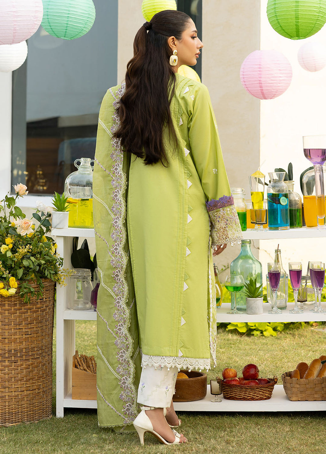 Florent Embroidered Lawn Suits Unstitched 3 Piece FL25EF FL-7 B - Summer Collection