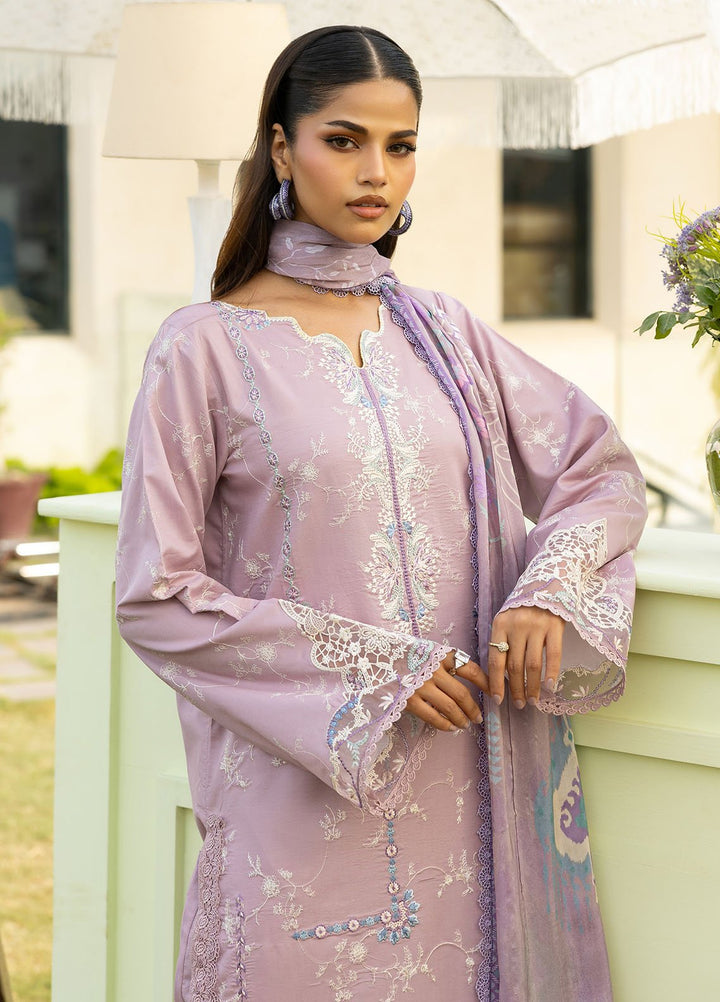 Florent Embroidered Lawn Suits Unstitched 3 Piece FL25EF FL-8 A - Summer Collection