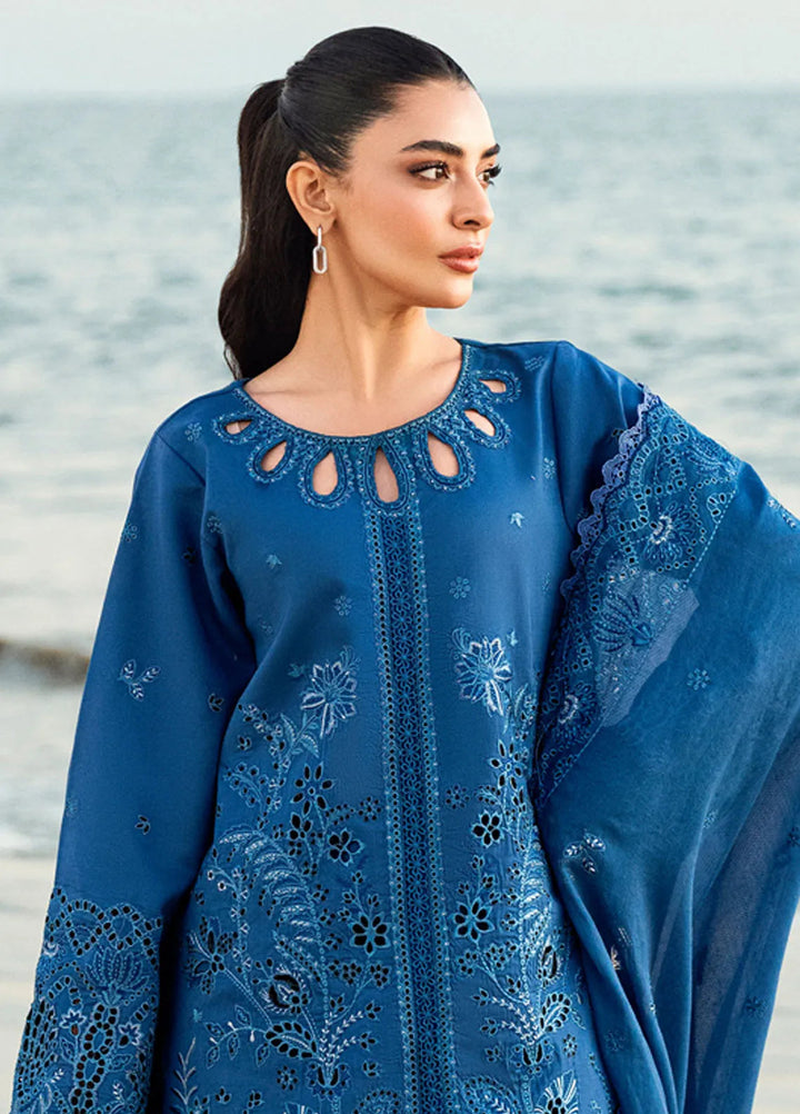 Florent Embroidered Lawn Suits Unstitched 3 Piece FL25LL FL-1A - Summer Collection