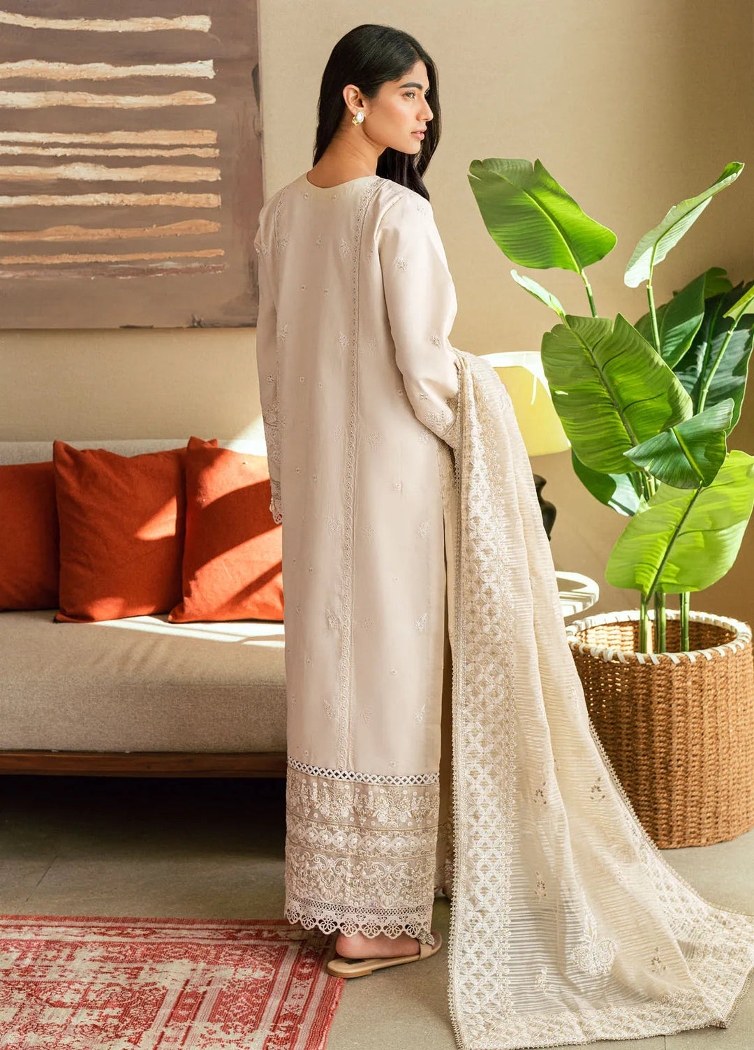 Florent Embroidered Lawn Suits Unstitched 3 Piece FL25LL FL-2A - Summer Collection