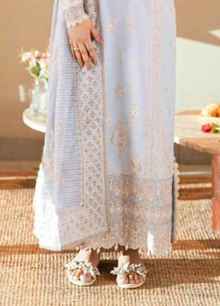 Florent Embroidered Lawn Suits Unstitched 3 Piece FL25LL FL-2B - Summer Collection
