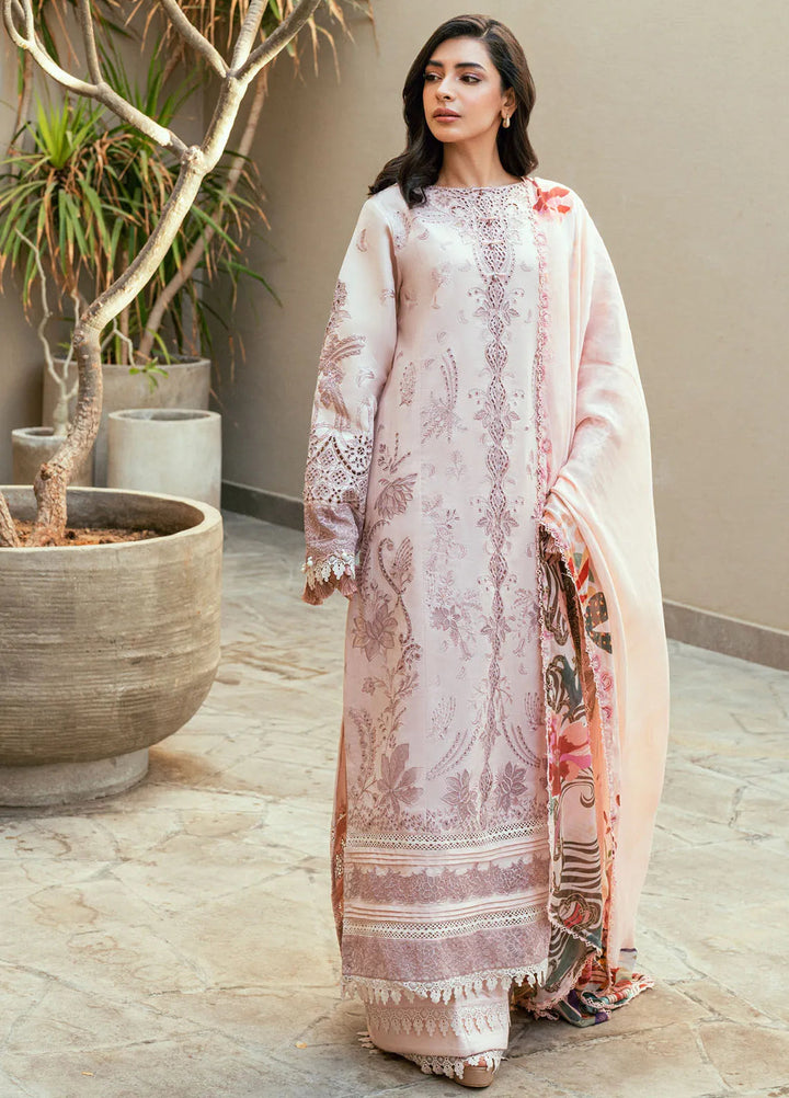 Florent Embroidered Lawn Suits Unstitched 3 Piece FL25LL FL-3B - Summer Collection