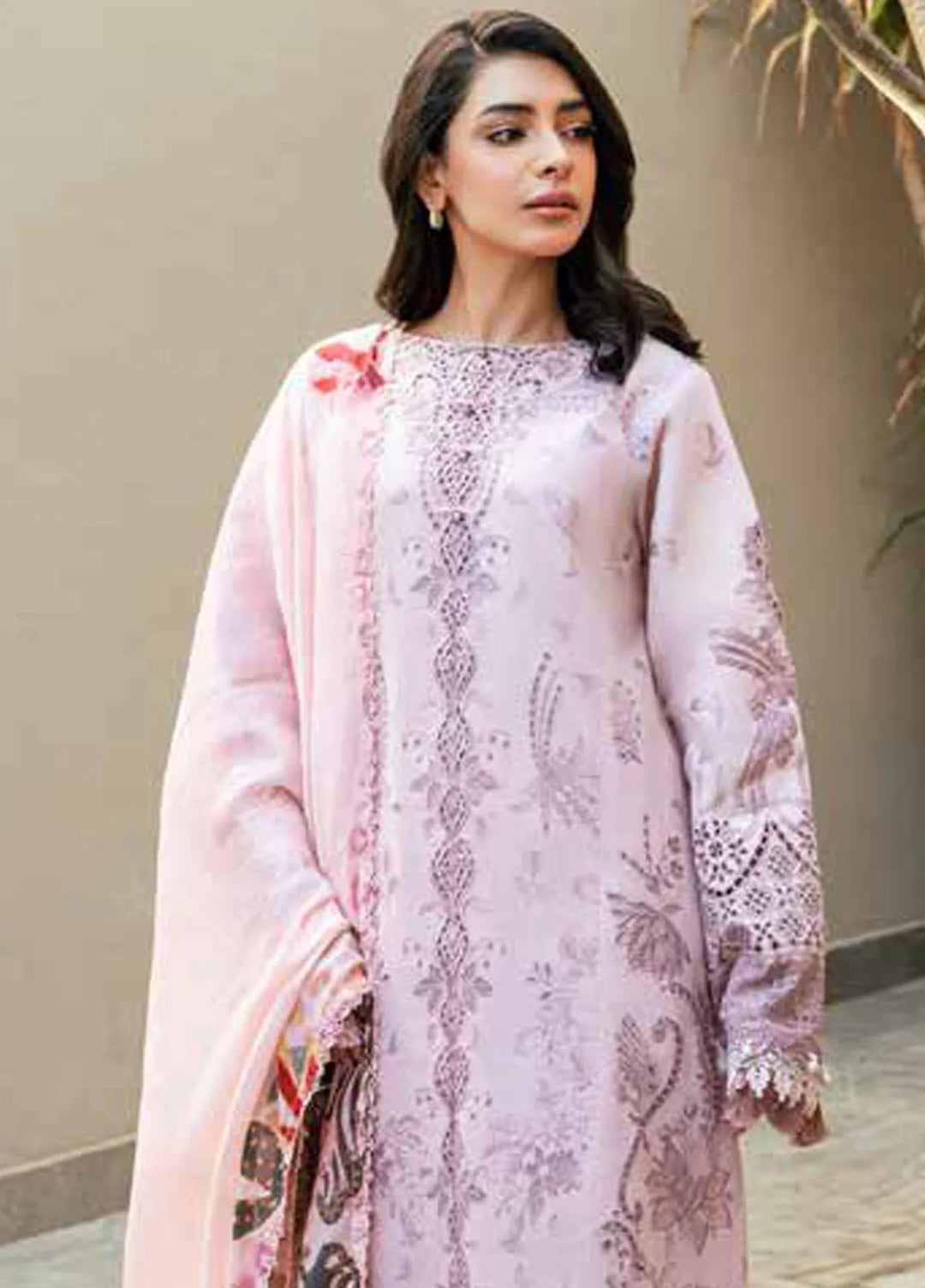 Florent Embroidered Lawn Suits Unstitched 3 Piece FL25LL FL-3B - Summer Collection